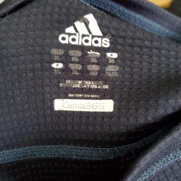 VINTAGE ADIDAS CLIMA365 MEN'S SIZE XL 1/4 ZIP TRACK BLUE JACKET - Picture 4 of 7